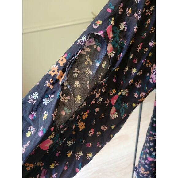 sz 40 black Hofmann copenhagen Bea floral ruffle dress  Victorian Vtg look - Picture 8 of 8